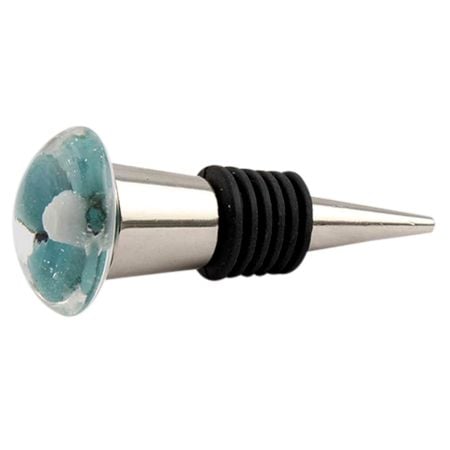 Sea Green Glass Wine Stopper